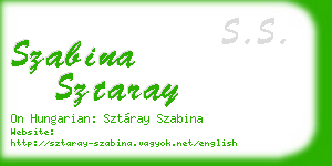 szabina sztaray business card