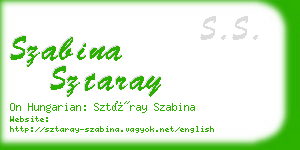 szabina sztaray business card